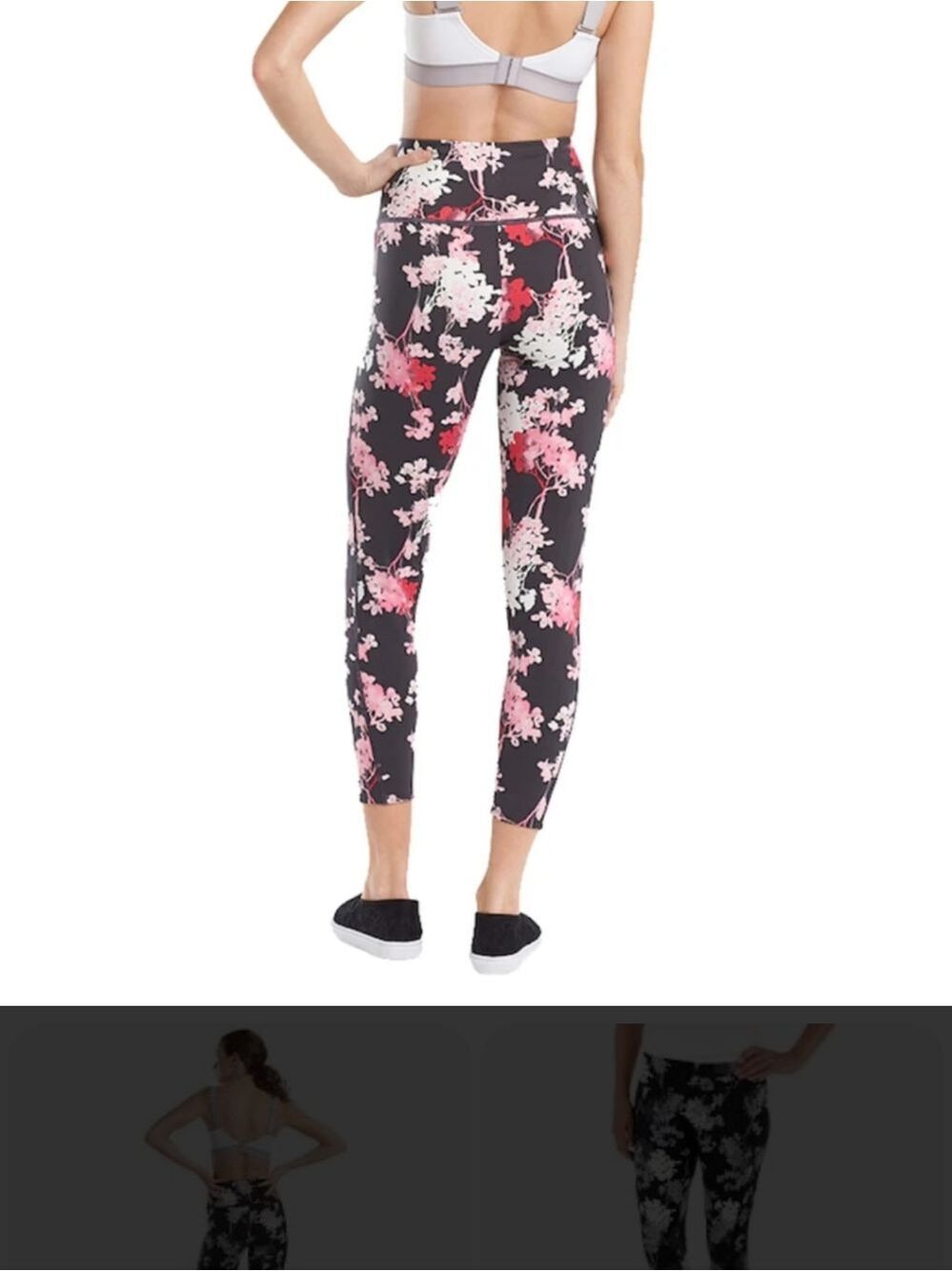 NATORI | N Power Leggings Floral Pink Gray Sz L
